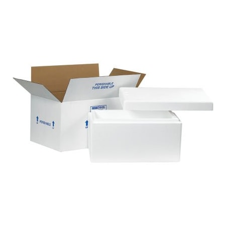 The Packaging Wholesalers Foam Insulated Shipping Kit, 17"L x 10"W x 8-1/4"H, White 245C